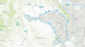 Detailed GIS map of the Beaverton, Hillsboro, Forest Grove Area including Portland and Hagg Lake